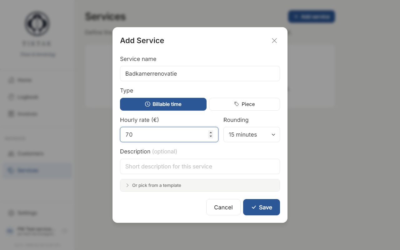 Adding an hourly service